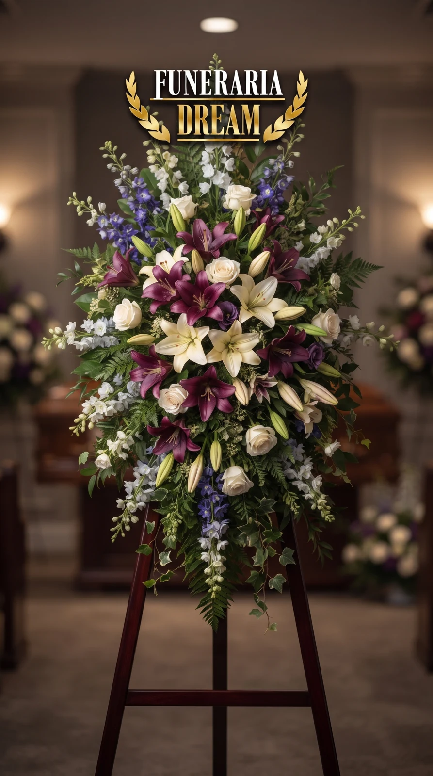 Corona floral de Funeraria Dream